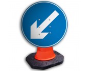 Directional Arrow Left Cone Sign 600mm
